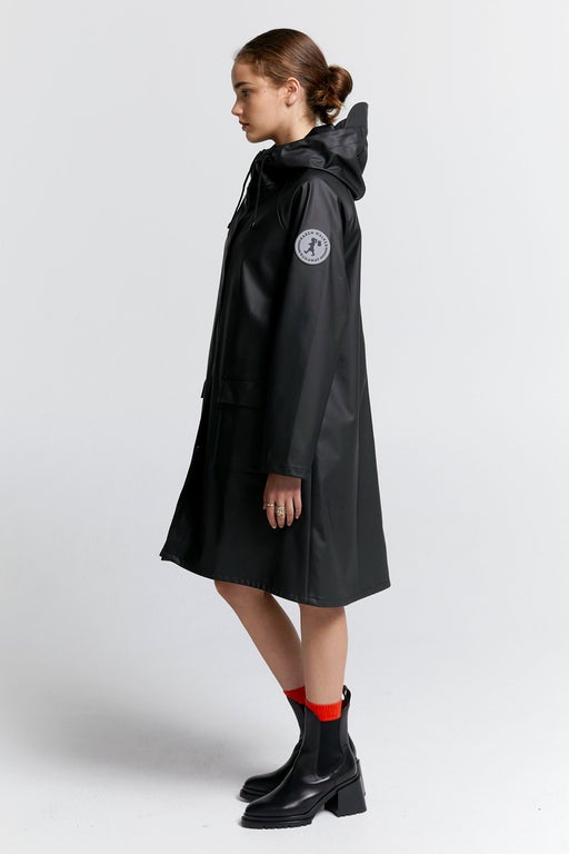Runaway Long Raincoat Black