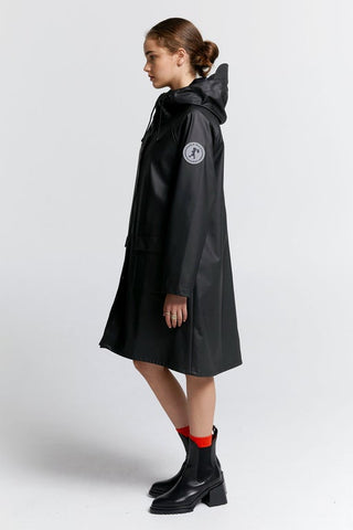 Runaway Long Raincoat Black
