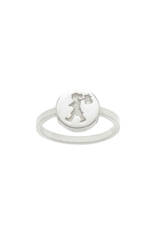 Runaway Stamp Ring Silver