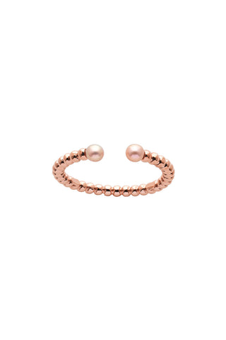 Split Wisdom Pearl Ring Rose Gold