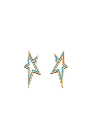 Star City Enamel Earrings Gold