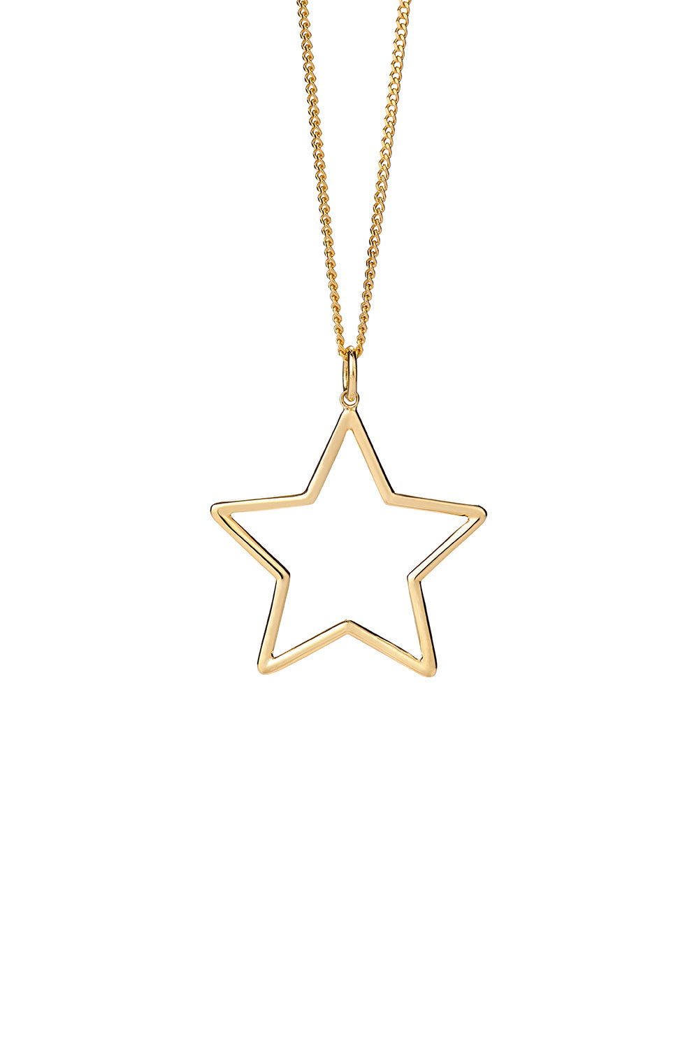 Star Outline Pendant Gold