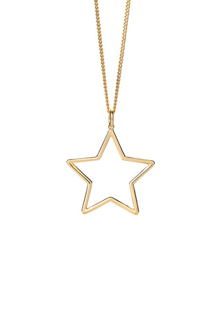 Star Outline Pendant Gold