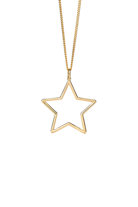 Star Outline Pendant Gold