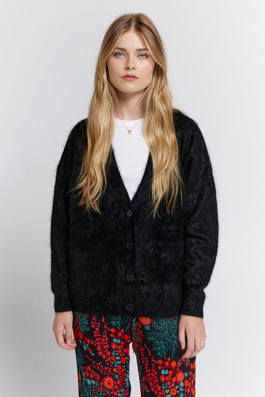 Suki Cashmere Cardigan Black