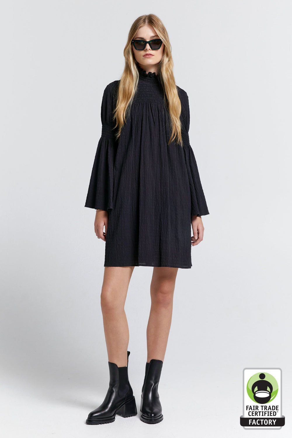 Suki Organic Cotton Dress Black