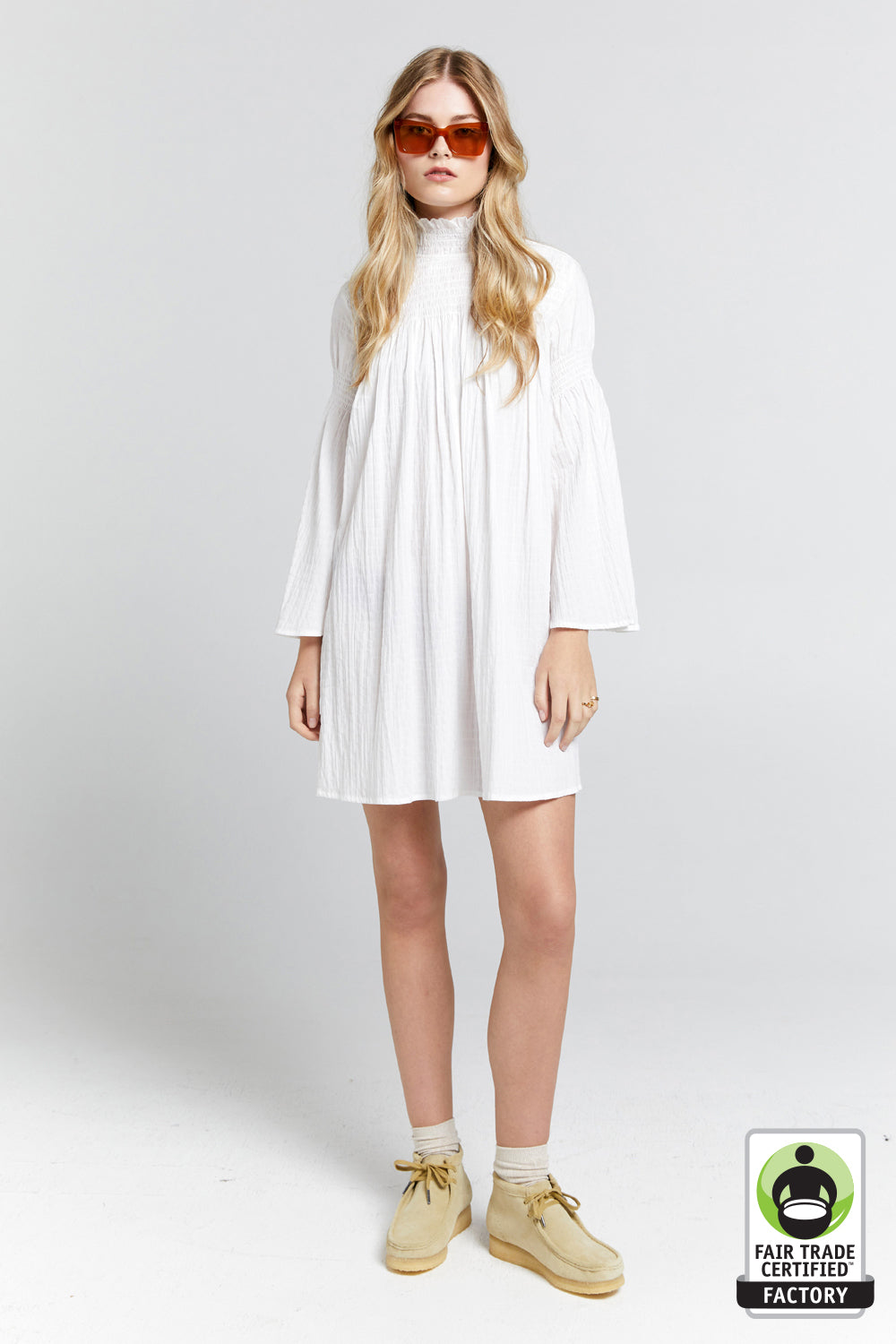 Suki Organic Cotton Dress Off-White