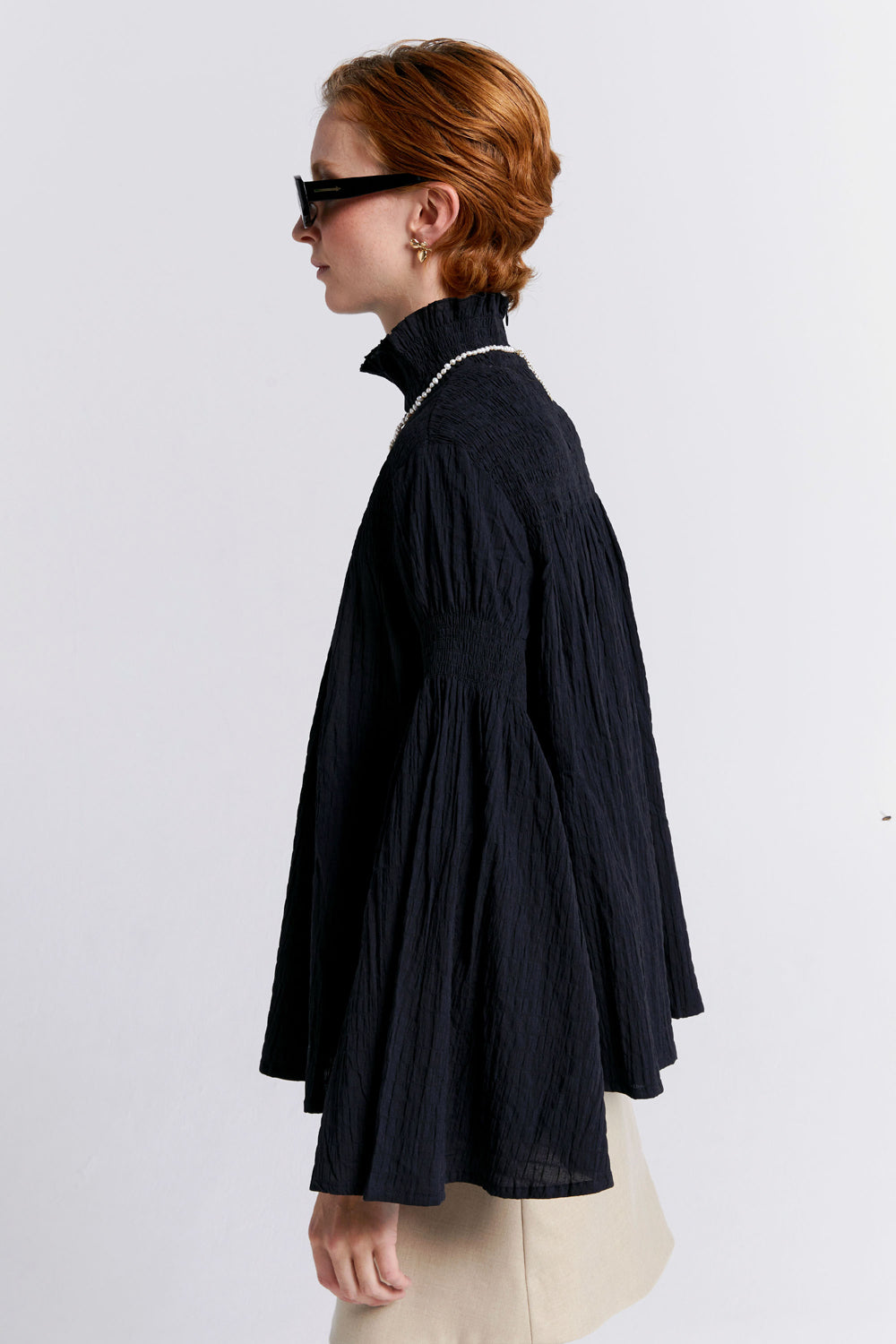 Suki Organic Cotton Top Black