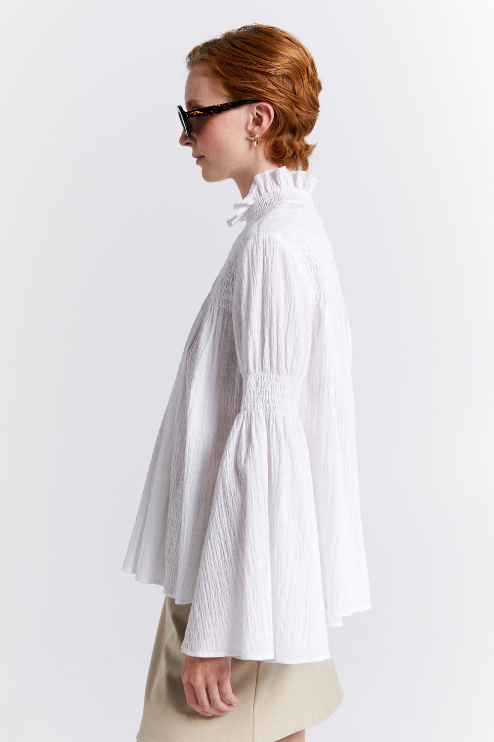 Suki Organic Cotton Top Off-White