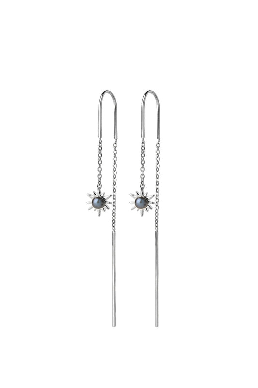 Temptation Thread Earrings Silver