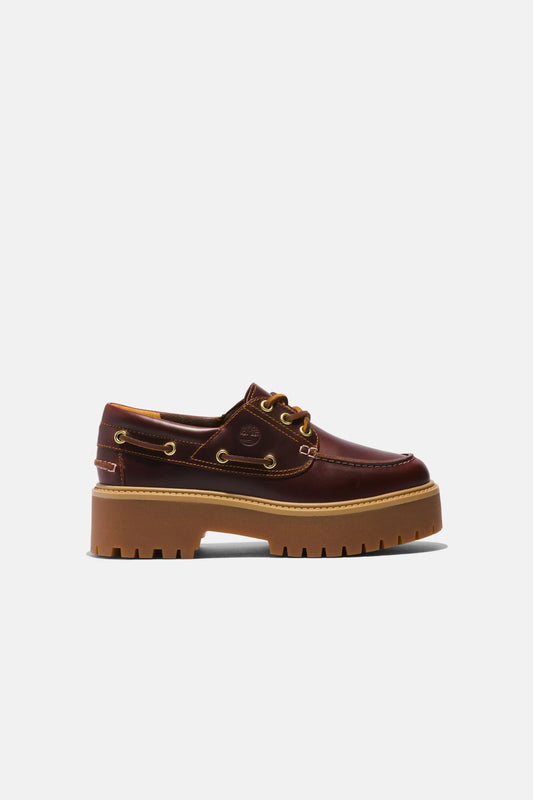 Stone Street 3-Eye Lug Boat Shoe Burgundy