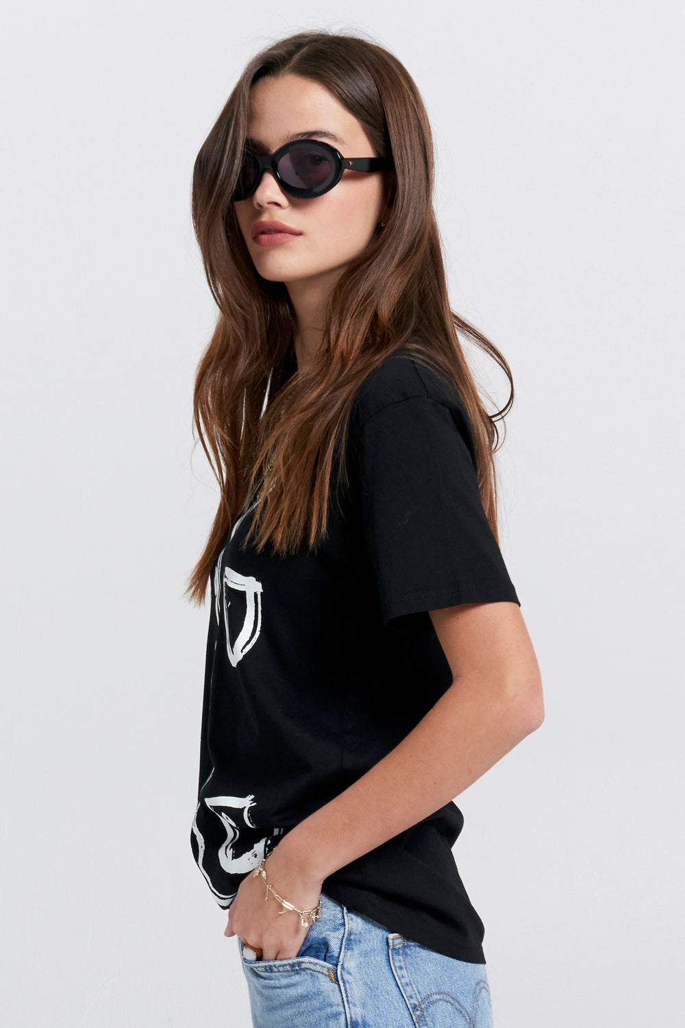 Trompe-L'oeil Jacket Organic Cotton T-Shirt Black