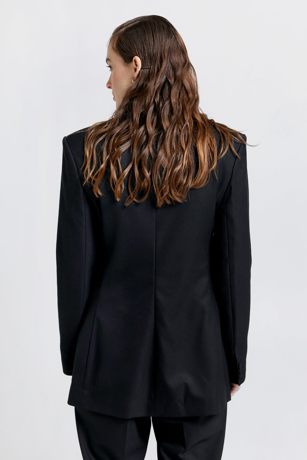 Tuxedo Double Breasted Blazer Black