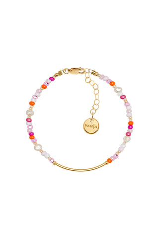 Vania Love Bead Bracelet with Gold-Filled Bar