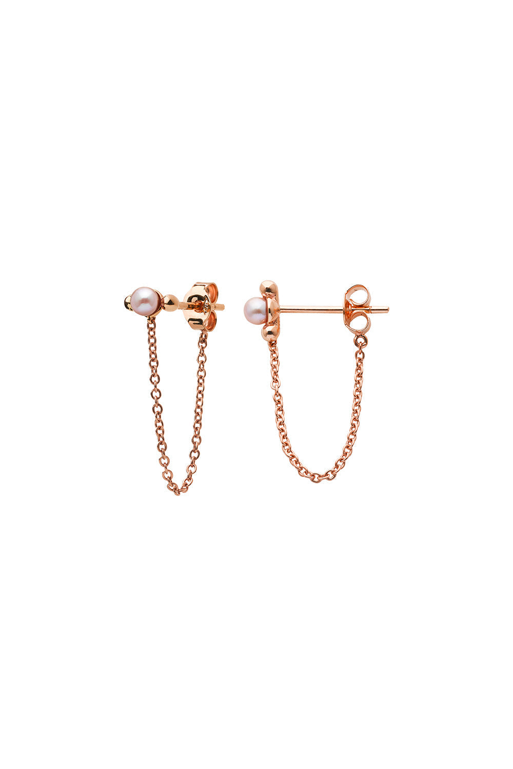 Vermeer Pearl Earrings Rose Gold