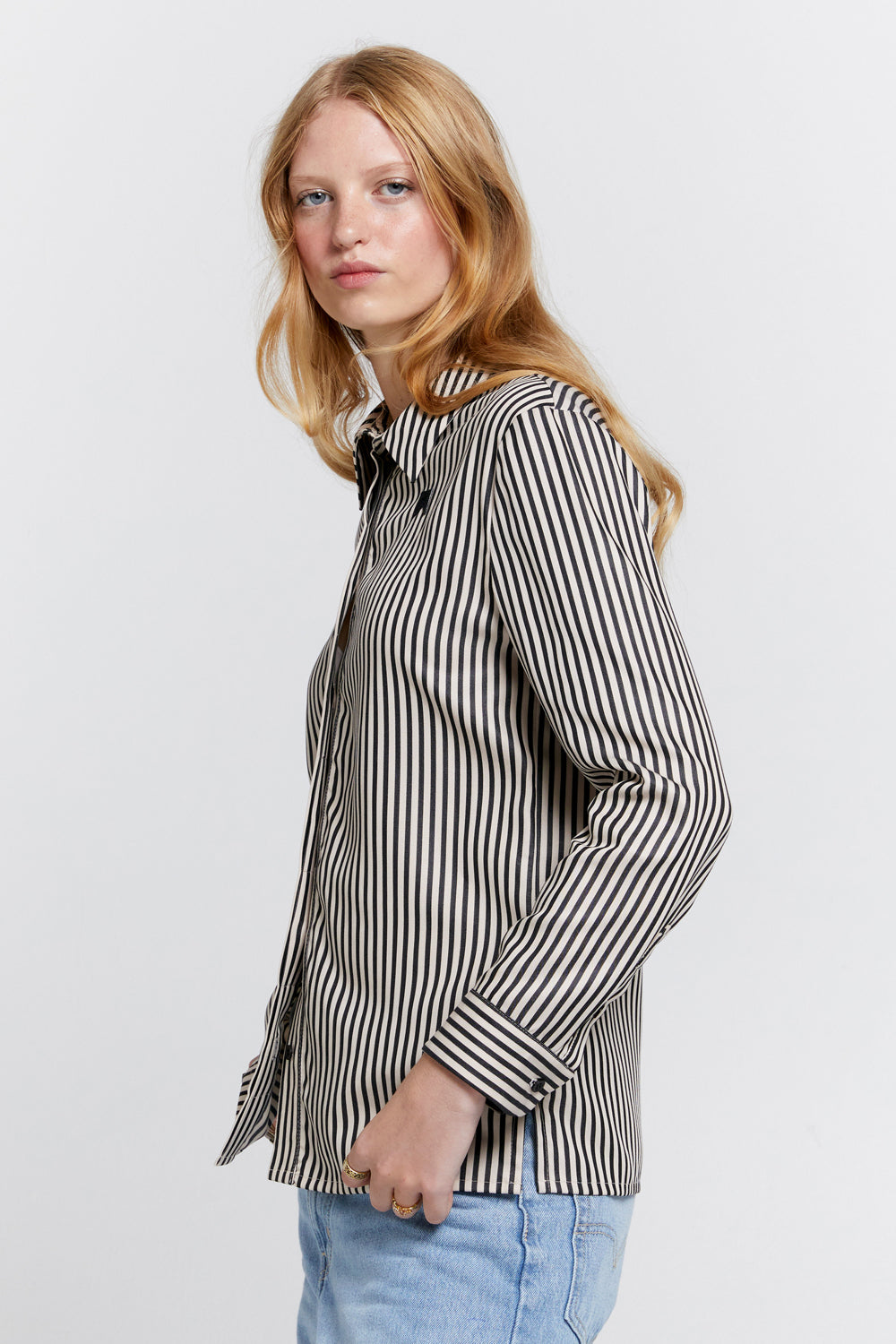 Walker Dress Shirt Black Stripe