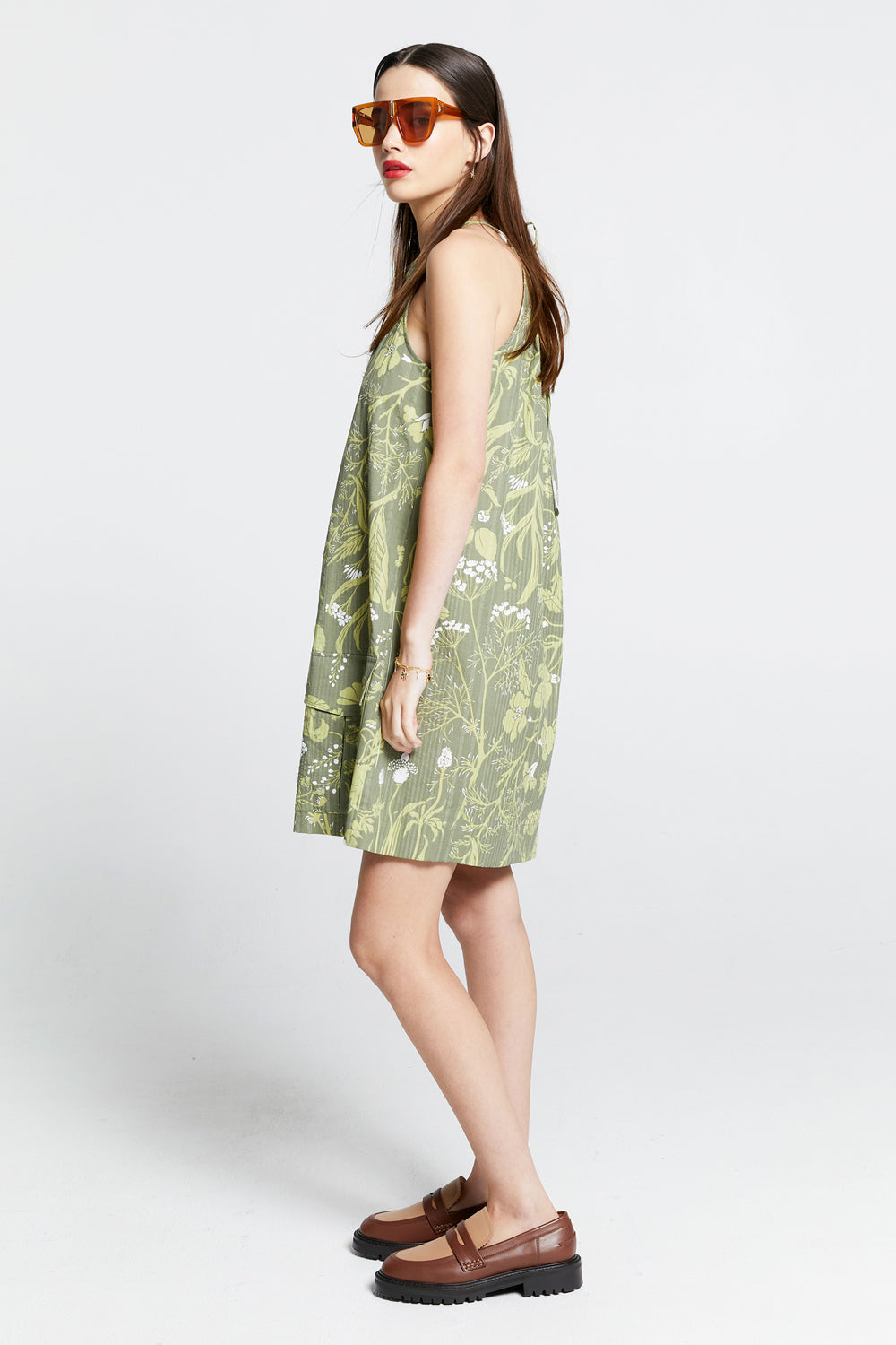 Wardian Bow Back Dress Green