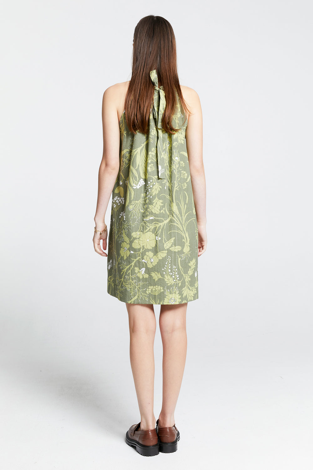 Wardian Bow Back Dress Green