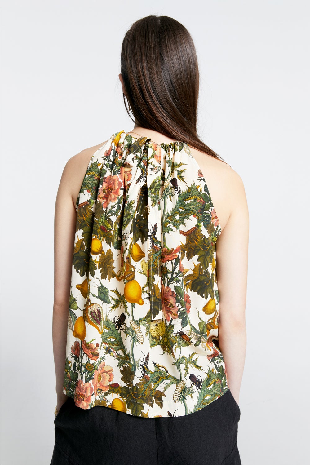 Wardian Bow Back Top Macadamia Multi