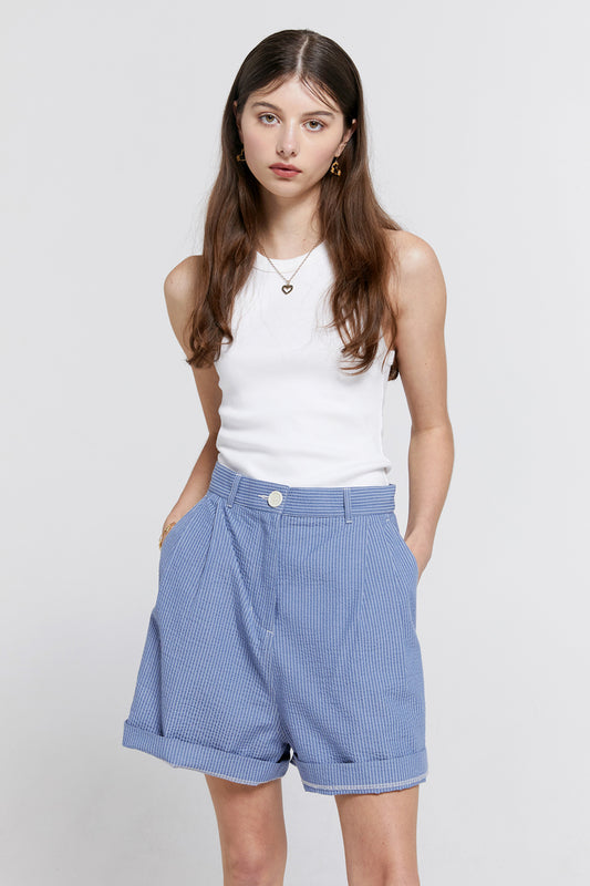 Workwear Organic Cotton Shorts Blue