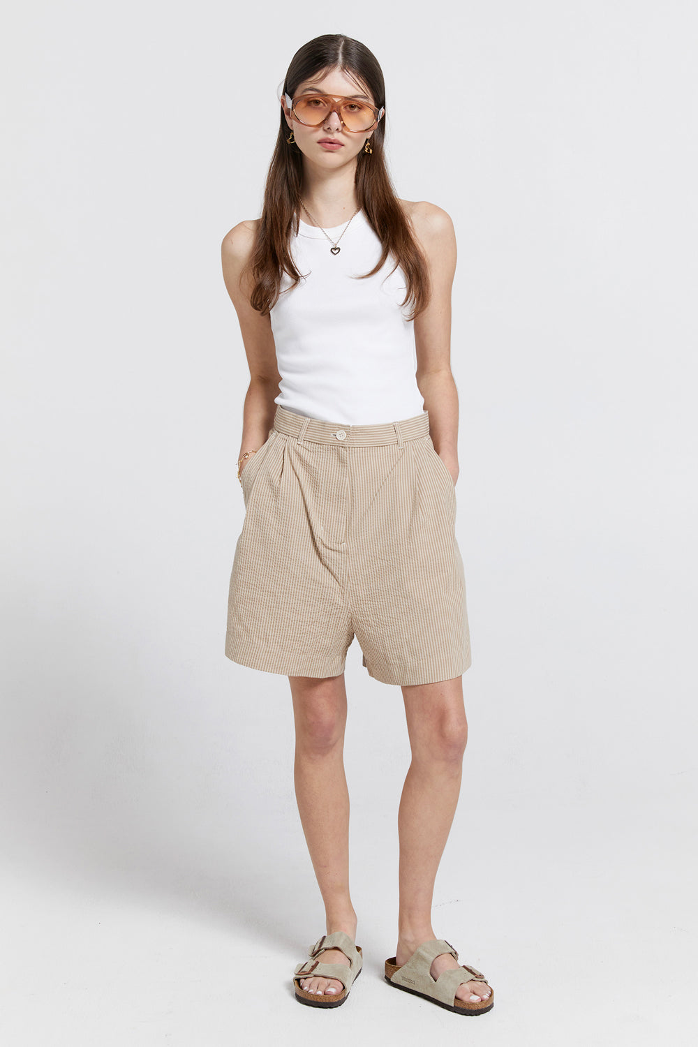 Workwear Organic Cotton Shorts Sand