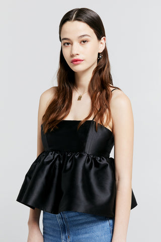 Zestful Top Taffeta Black