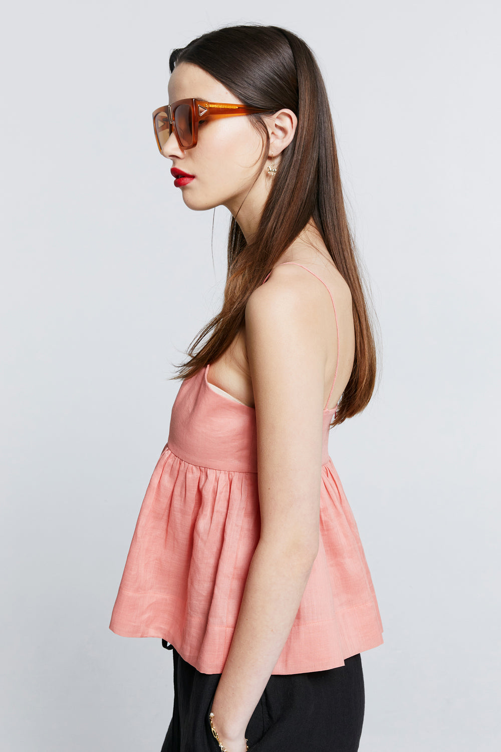 Zestful Top Washed Ramie Watermelon
