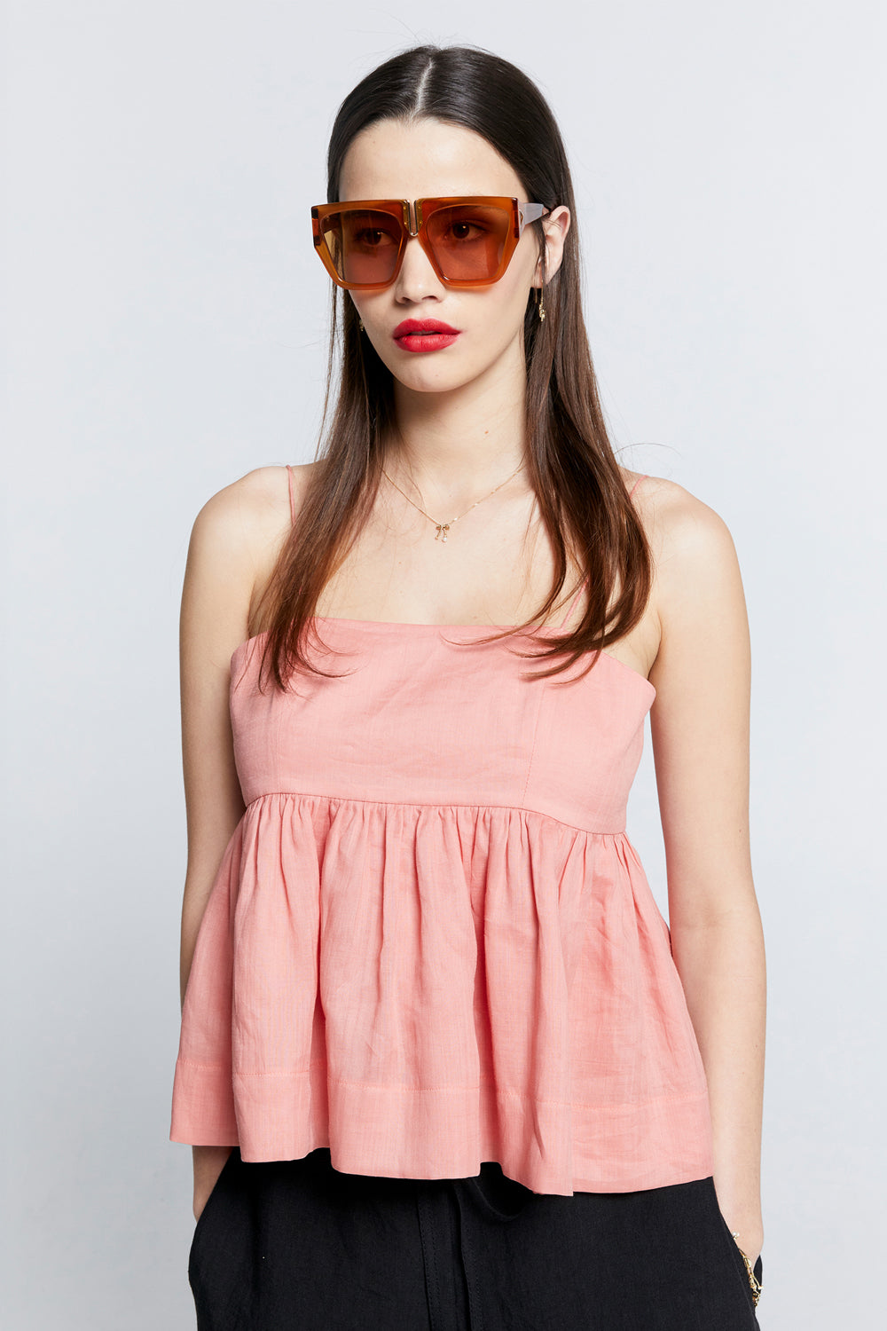 Zestful Top Washed Ramie Watermelon
