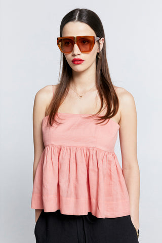 Zestful Top Washed Ramie Watermelon