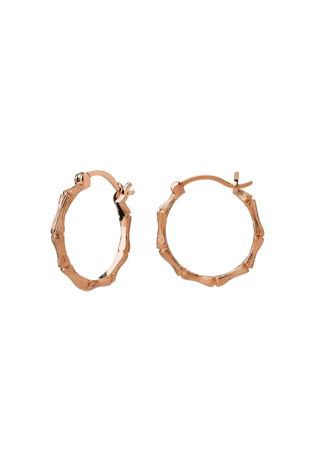 Bamboo Hoops Rose Gold