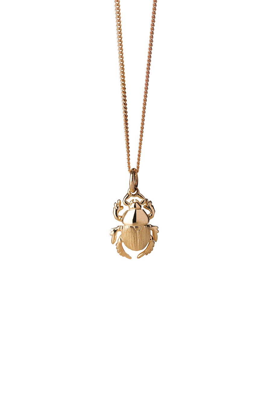 Beetle Necklace Gold