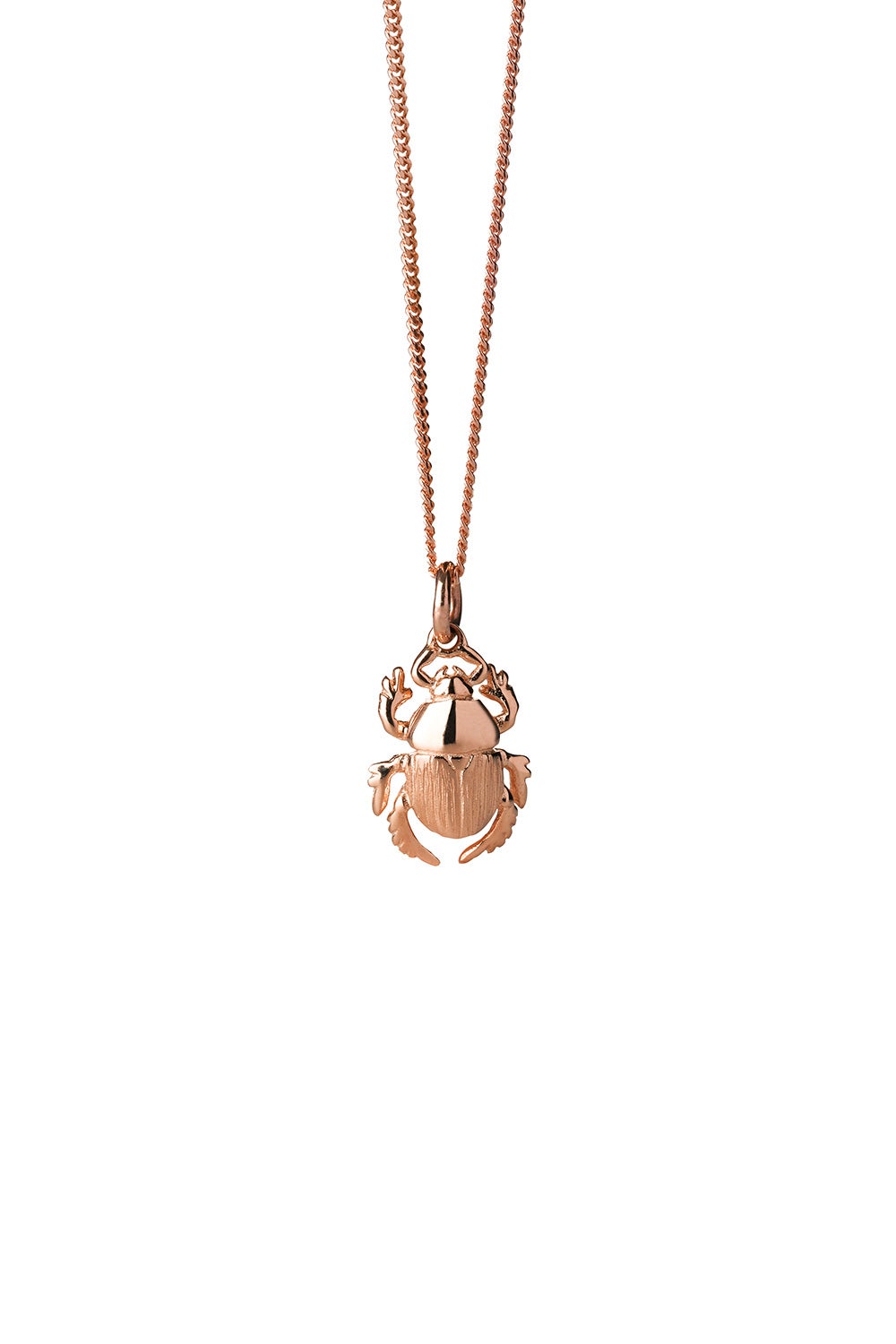 Beetle Necklace Rose Gold