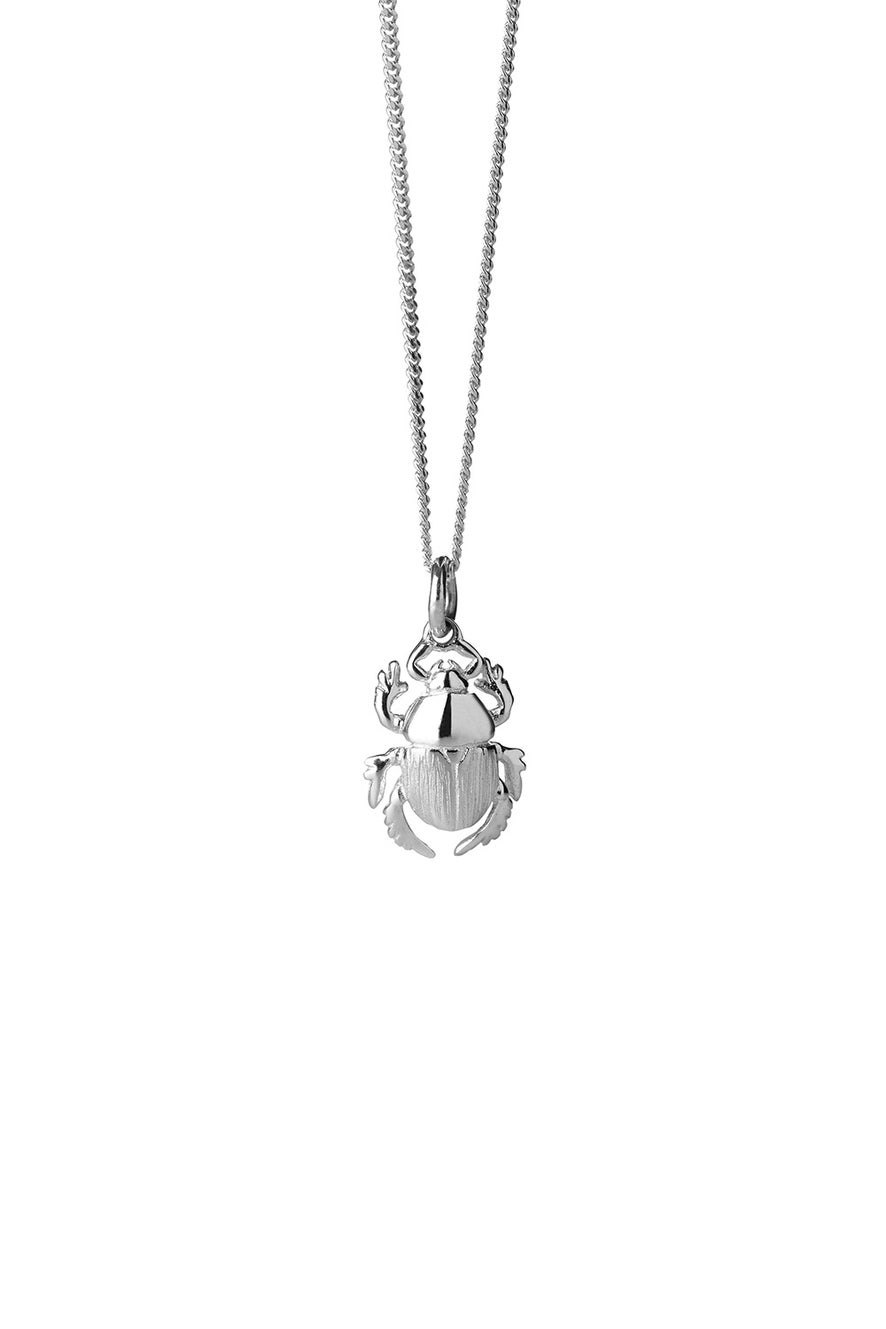 Beetle Necklace Silver
