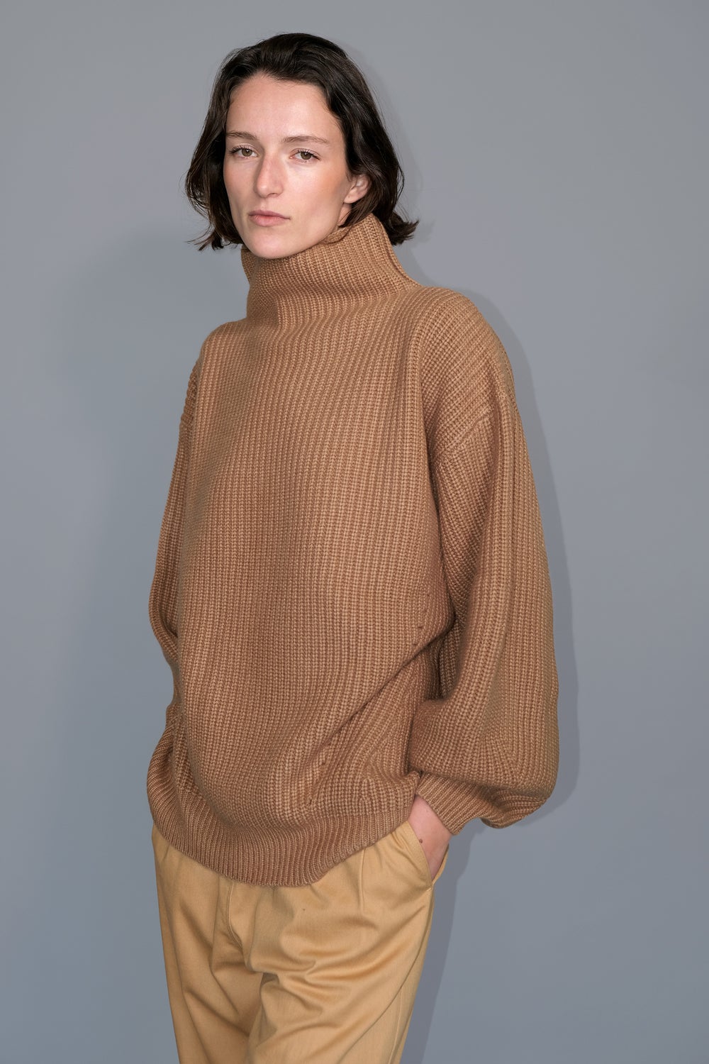 Beth Funnel Neck Cashmere Sweater