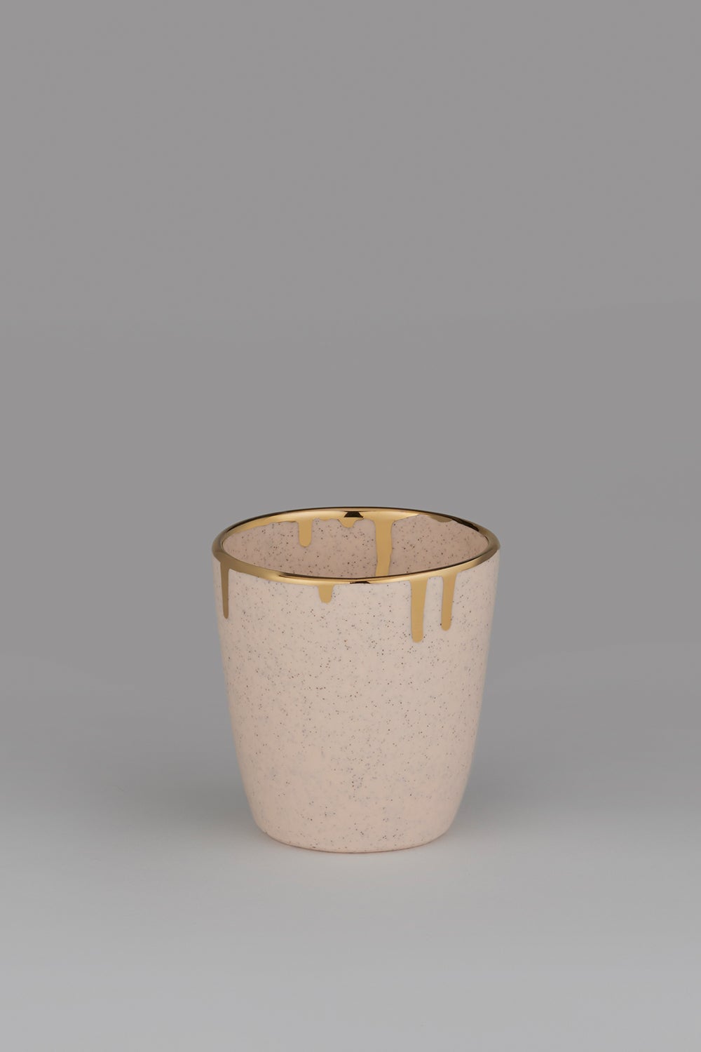Claybird Small Tumbler with Gold Drip Rim