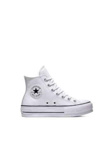Converse Chuck Taylor All Star Leather Lift High Top White | Karen Walker