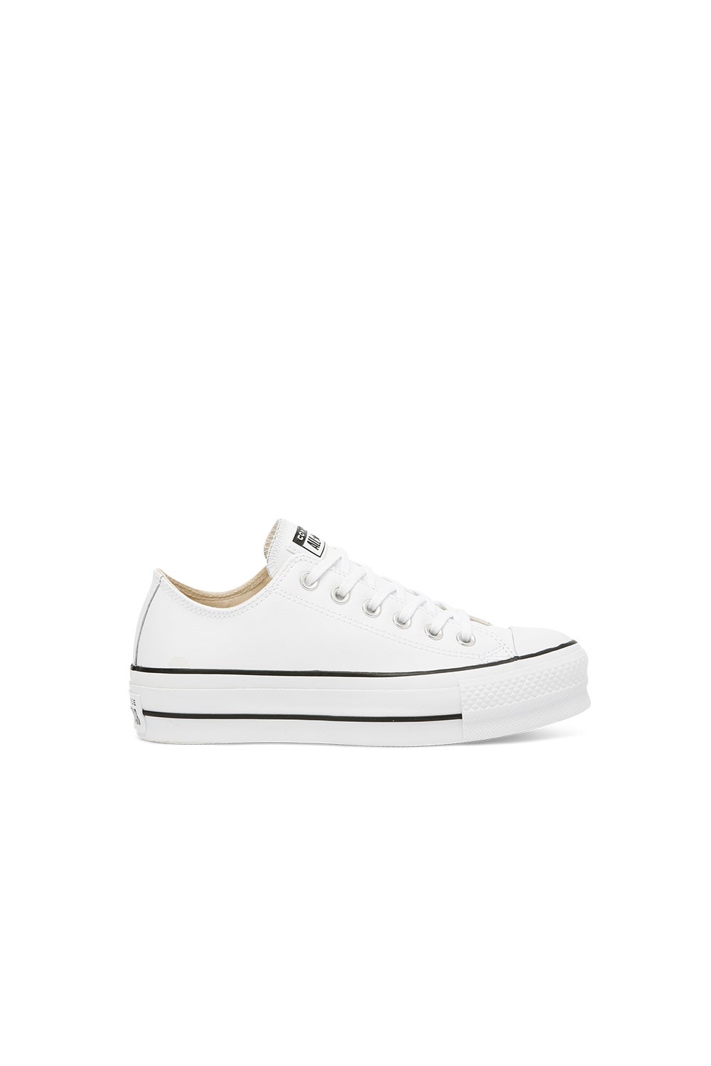 all white leather low top converse