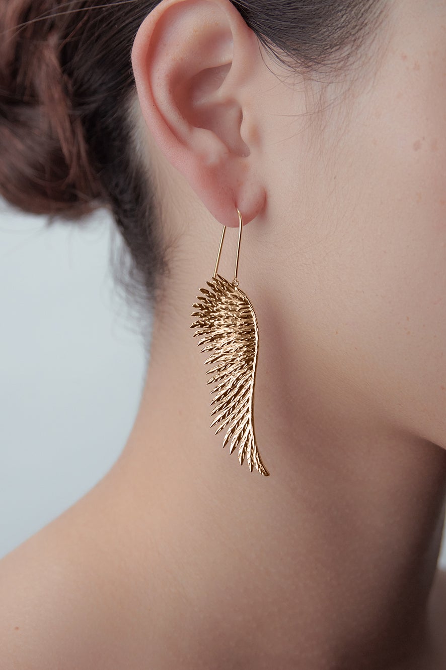 Cupid's Wings Earrings Gold