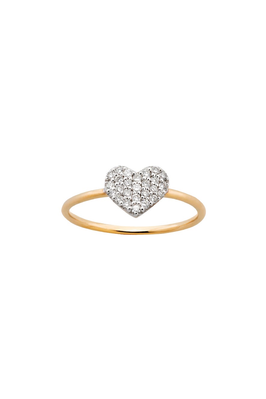 Diamond Heart Ring, Gold, .19ct Diamond