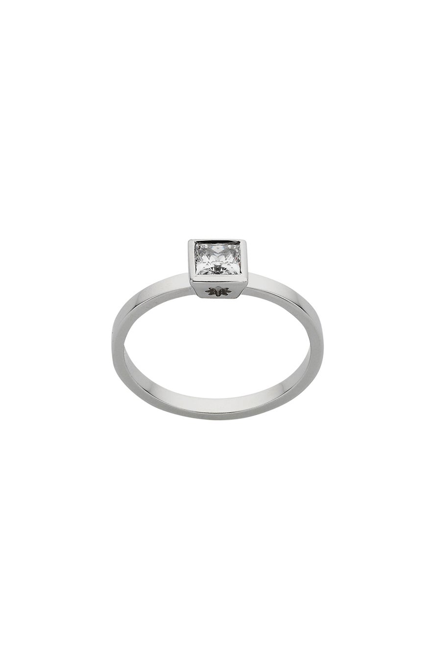 Diamond Princess Ring, 9ct White Gold,  .40ct Diamond