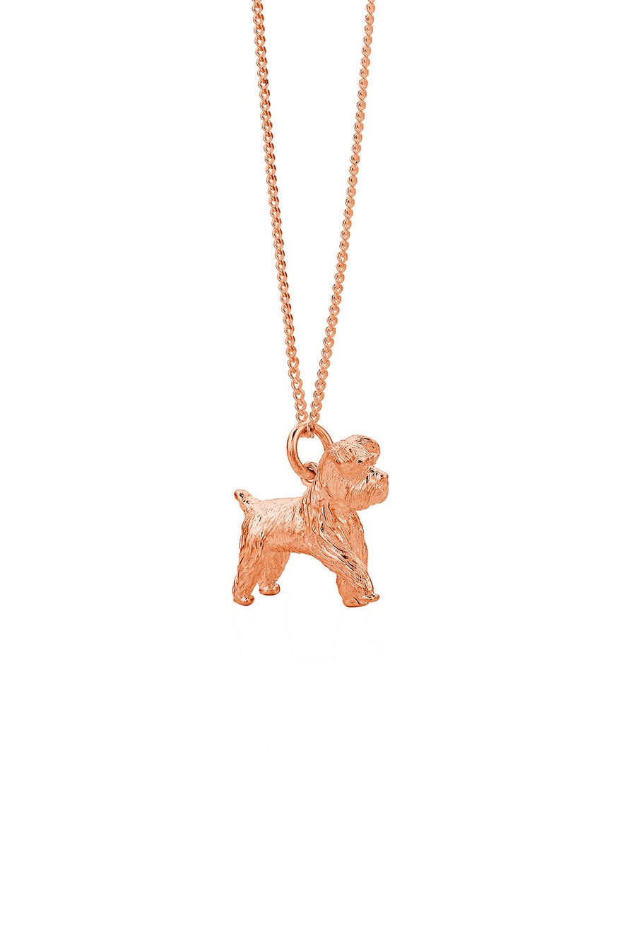Dog Necklace Rose Gold