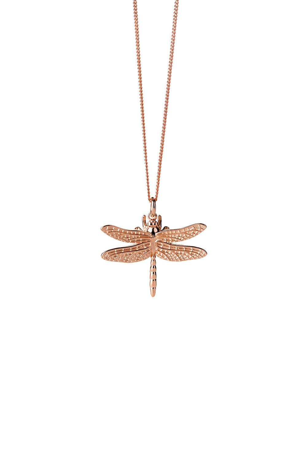 Dragonfly Necklace Rose Gold