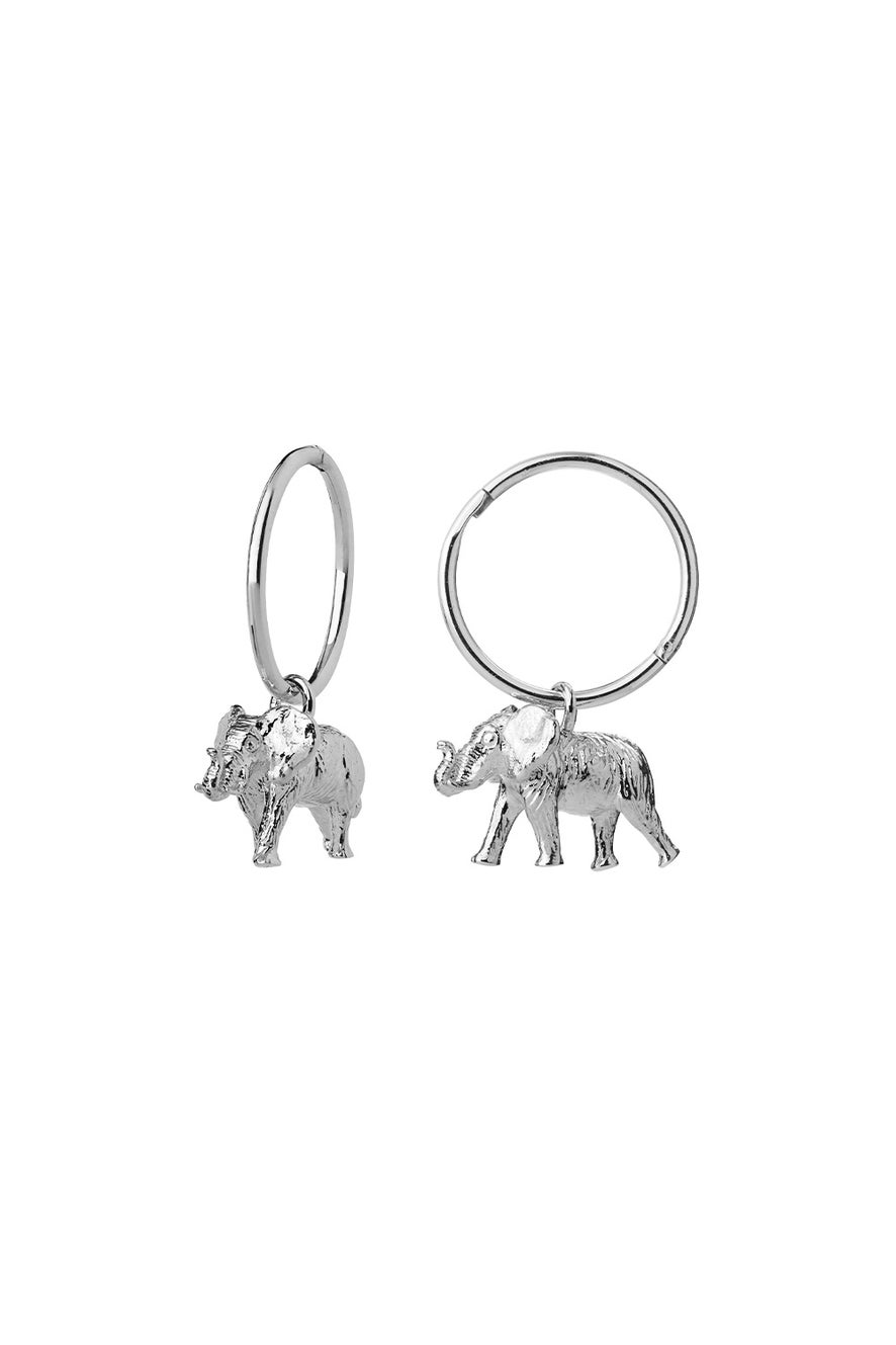 Elephant Sleepers Sterling Silver