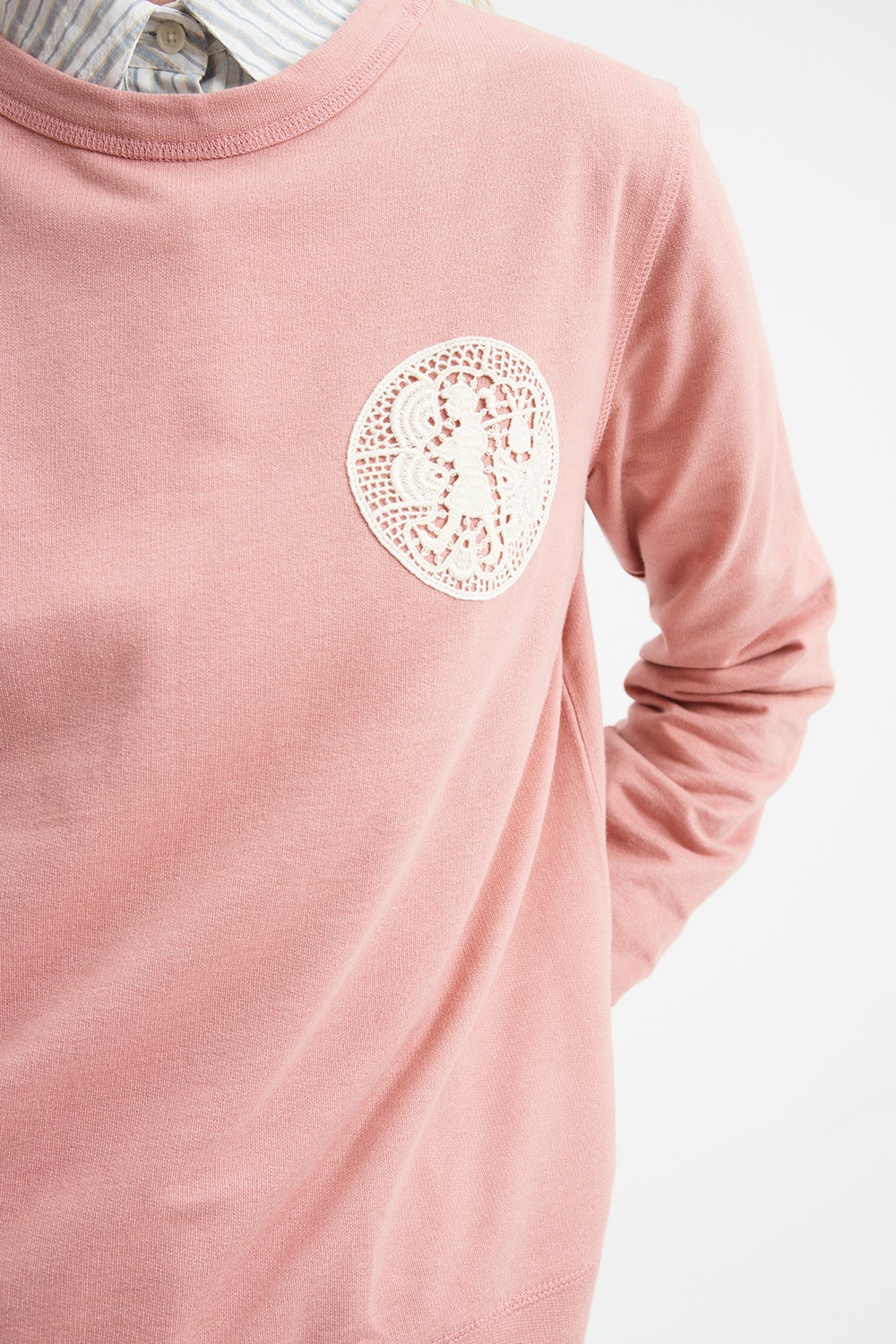 Embroidered Patch Organic Cotton Sweatshirt