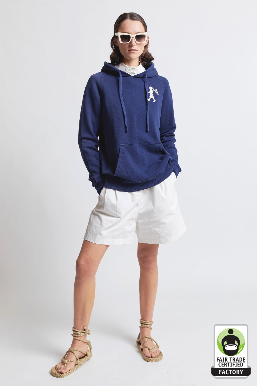 Embroidered Squadron Onwards Organic Cotton Hoodie