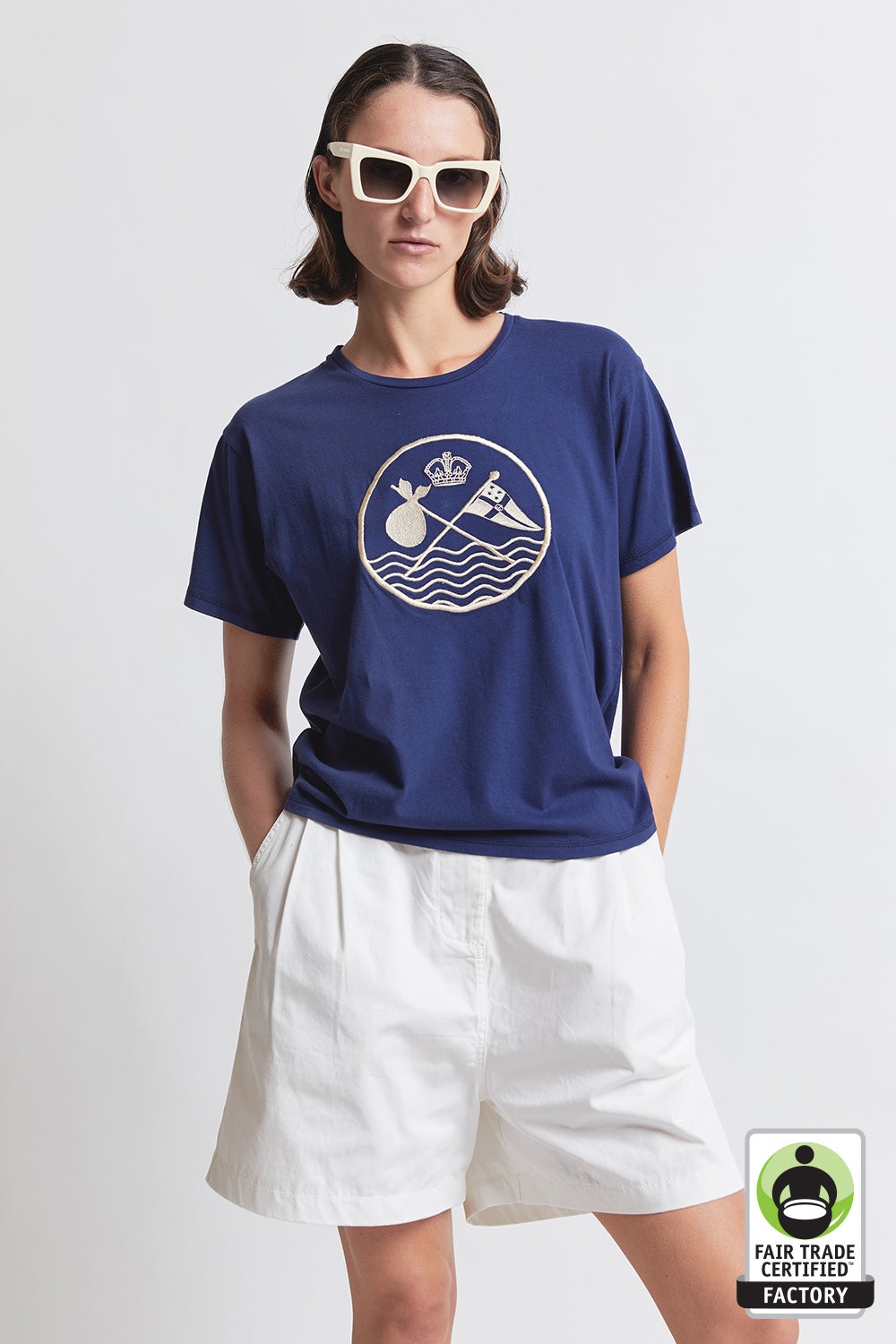 Embroidered Squadron Organic Cotton T-Shirt