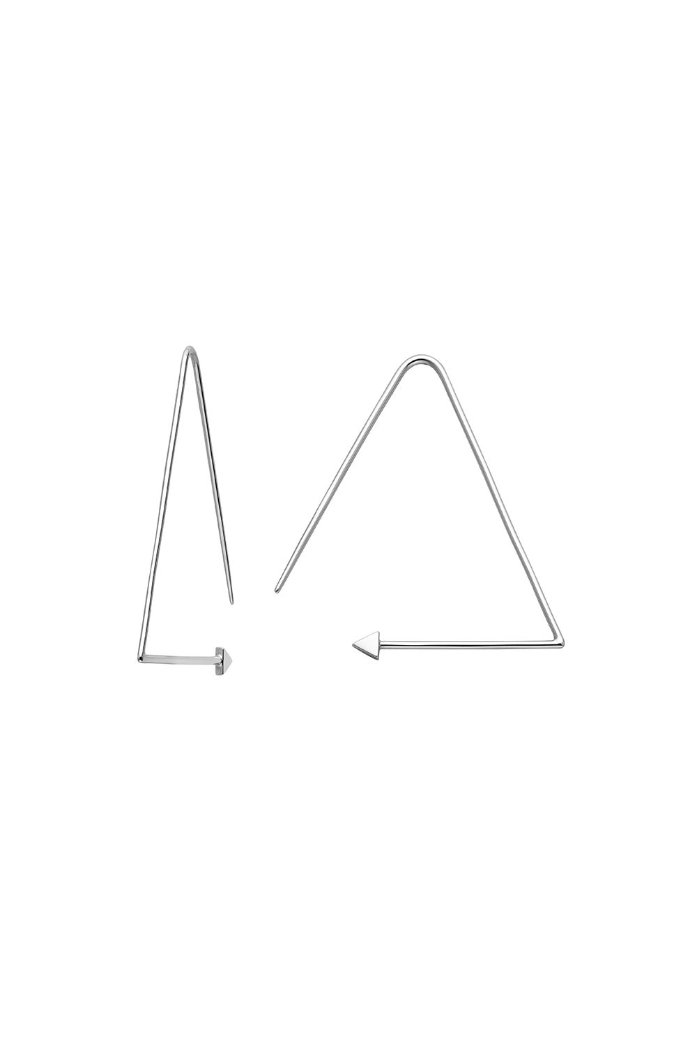 Equilateral Hoops Silver