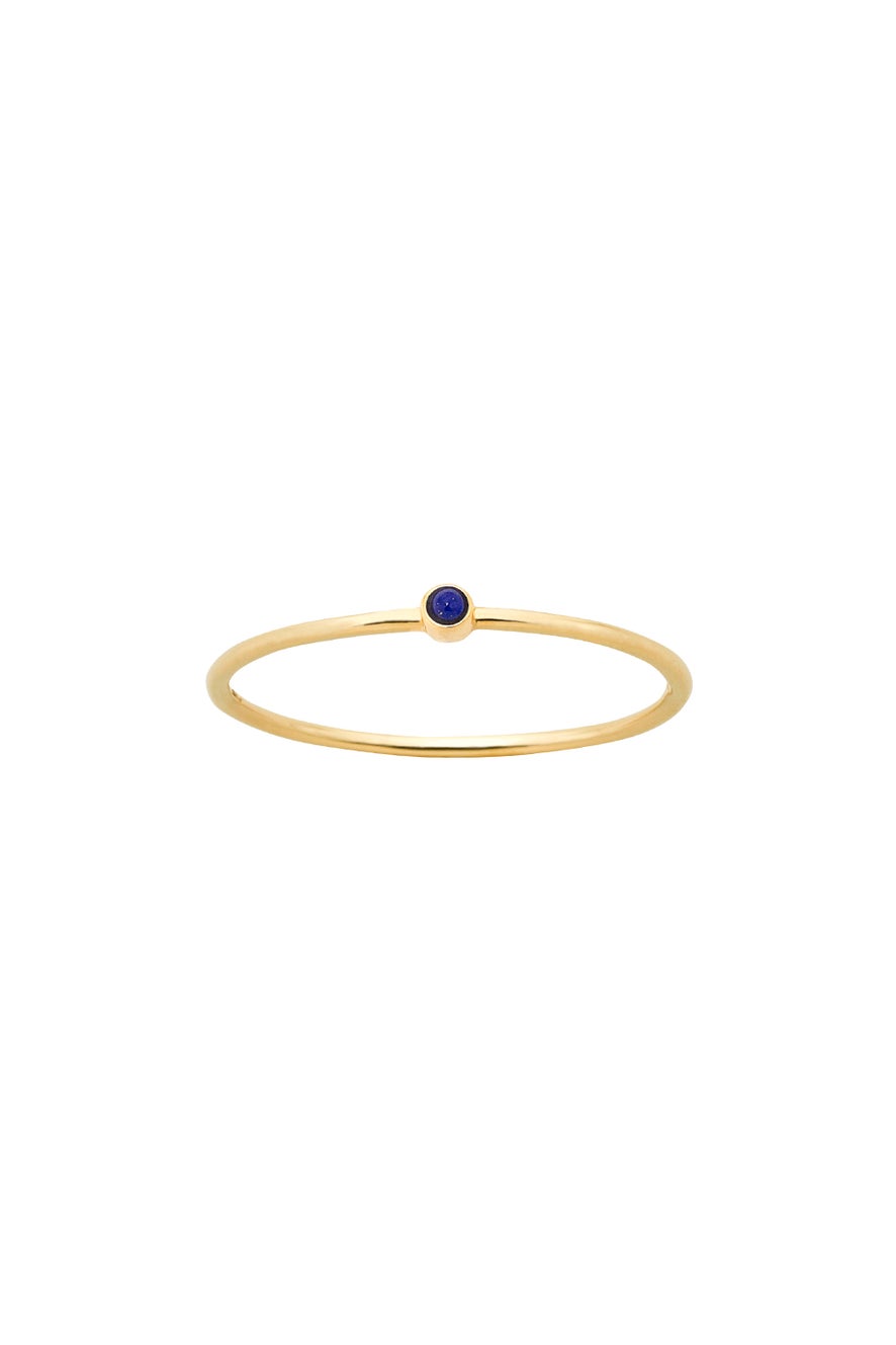 Extra Fine Orbit Ring Gold Lapis