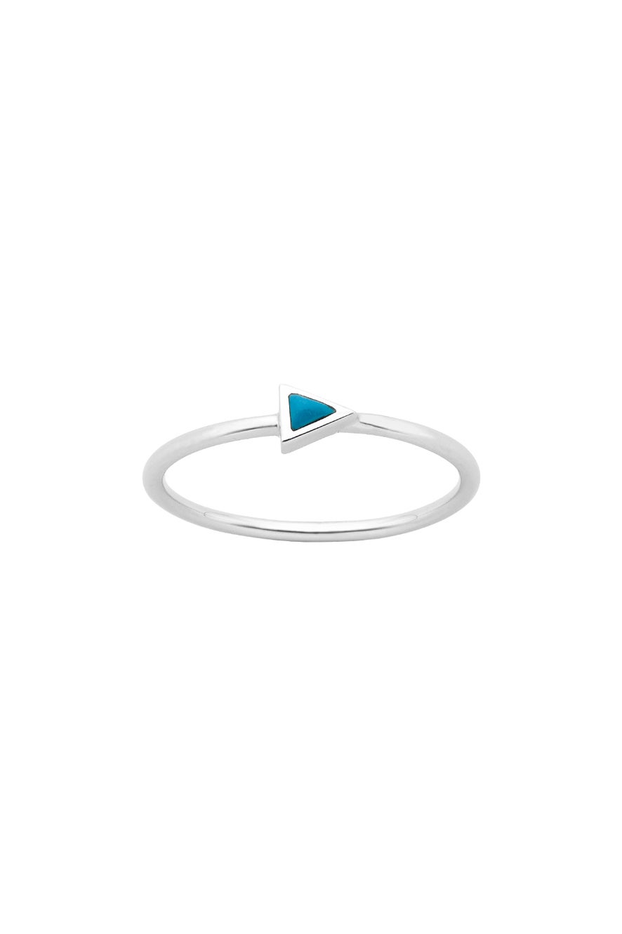 Fine Arrow Ring Silver Turquoise