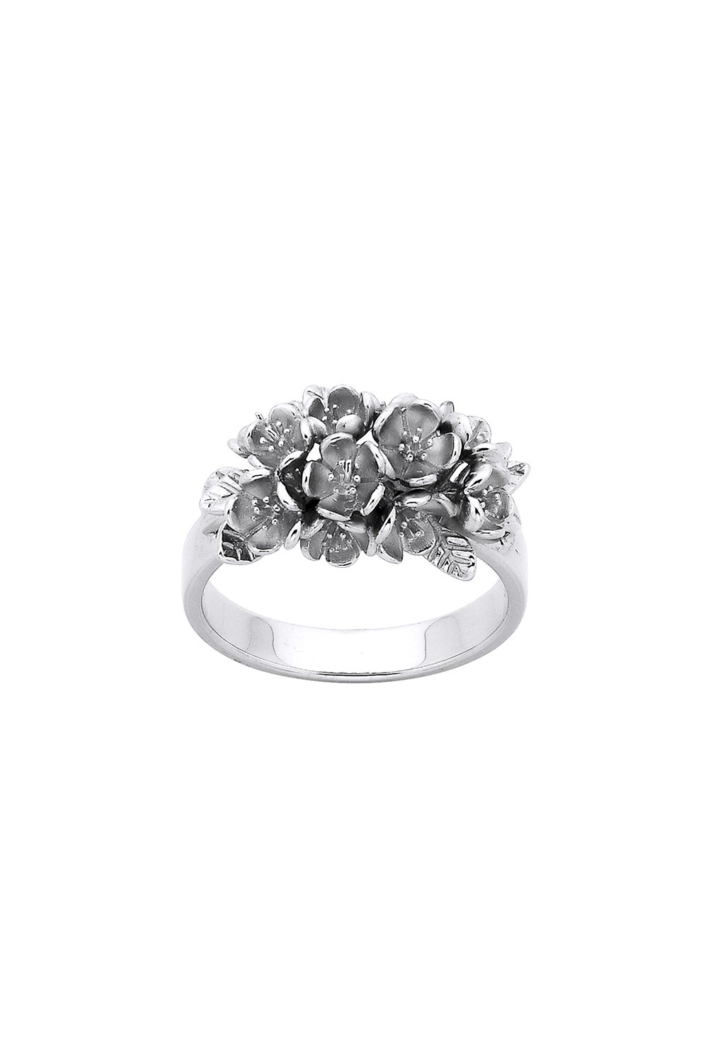 Flower Cluster Ring Silver